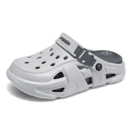 Croc Shoes Men's Summer Thick-Soled Outer Garden Shoes Soft-Soled Toe-Cap Slippers Casual Two-Wear Driving Sandals Men's Style