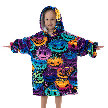 New composite winter clothes home pajamas lazy TV blanket baby flannel oversized super thick lambswool cartoon
