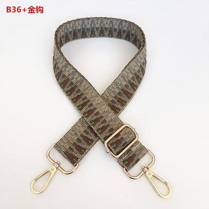 New Shoulder Strap Accessories Woven Strap for Women's Bags Wide Shoulder Strap Single Shoulder Crossbody Extended Strap Adjustable Bag Strap Embroidery Color Contrast