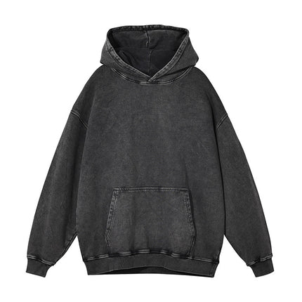 Men's Heavyweight 420g Retro Batik Distressed Hooded Sweatshirt Loose Washed Men's Trendy Brand New Sweatshirt Wholesale