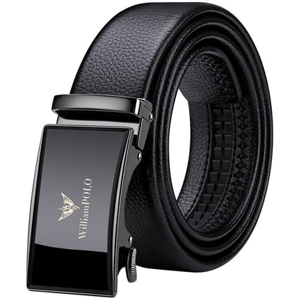 King Paul new men's belt leather pants belt top layer cowhide mirror business high-end sense belt wholesale