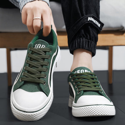 Men's Shoes Canvas Shoes Low-top 2025 New Spring Breathable Student Cloth Shoes Fashionable All-match Summer Casual Board Shoes