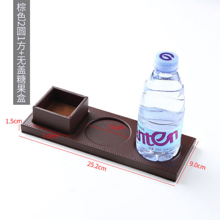 High-End Leather Hotel A4 Writing Board with Magnetic Buckle, Leather Coaster, Folder, Signing Document Board, Can Be Printed with Logo