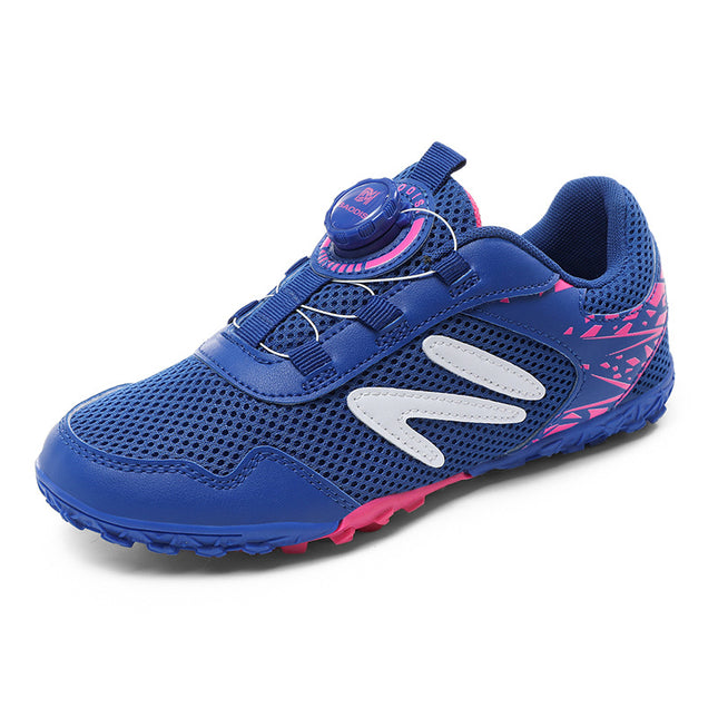 Children's Football Shoes, Lace-Free Rotating Buckle, Low-Cut Broken Nails, Student Competition Sports Shoes, Youth Anti-Slip Training Shoes