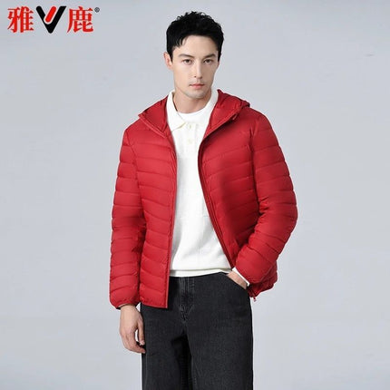 2024 New Style Lightweight Cotton Western Style Clothing Men's Short Lightweight Anti-Season Light Warm Jacket Fashionable Stitching