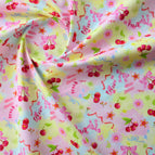 Fabric width 1.45m x 1.0m price / Ribbon cherry pink yellow