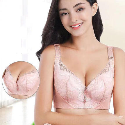 Bra 45-150kg with Steel Ring Large Size Intimates for Women, Medium Thick, Large Breasts, Non-Slip, Upper Support, Anti-Sagging, Gathering and Auxiliary Breasts