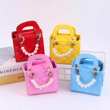 New Children's Bag Fashion Stylish Rhomboid Pearl Handbag Parent-child Crossbody Bag Mini Portable Shoulder Daffy Bag
