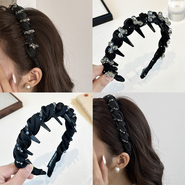 High Crown Toothed Headband for Women, 2024 New Versatile Elegant Simple Korean Hairpin Headband Accessory