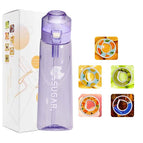 650ml / Transparent purple with logo and 5 rings