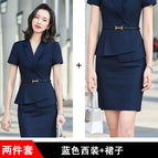 Blue suit + belt + skirt / S