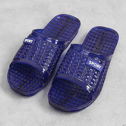 Crystal Slippers for Men in Summer, Versatile, Breathable, Home, Retro, Non-Slip, Anti-Odor, Wear-Resistant, Quick-Drying, Bathroom Bathing Slippers