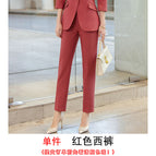 One-piece red suit pants / S