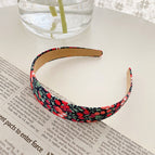 13#Red floral headband