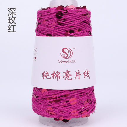 Siyue pure cotton sequined yarn size beads 3+6 hand-woven yarn tube yarn factory wholesale wool ball cross-border