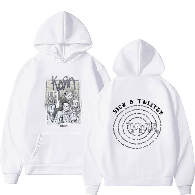 Rock Band Korn Sick &Amp Twisted Tour 2000 Hoodie Men Fashio