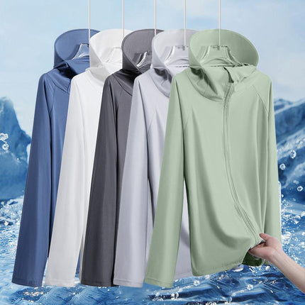 Summer Ice Silk Sun Protection Clothing for Men 2025 New Anti-Uv Thin Breathable Sun Protection Clothing Outdoor Fishing Jacket Trendy