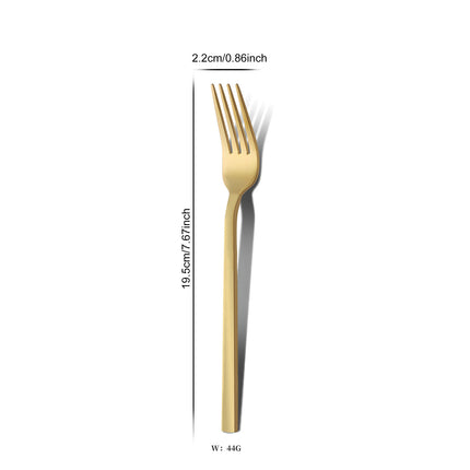 Cross-Border Thickened Stainless Steel Western Cutlery Steak Main Course Knife, Fork, Spoon Four-Piece Set Hotel Cutlery Set Cross-Border Hot Sale