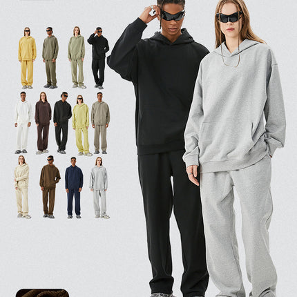 TILANI Men's 2025 Heavy Terry Sweater Pants American Style Trendy Brand Solid Color Trendy Men's suit Hoodie Straight Pants