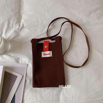 Dopamine mini phone bag for women spring and summer fashionable new ins simple shoulder messenger bag solid color small change bag