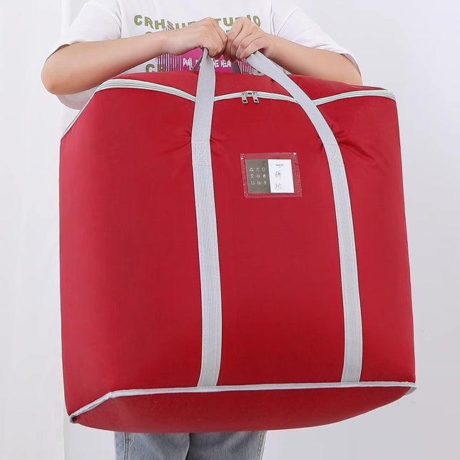 Quilt Storage Bag, Extra Large Capacity, Thickeneded Oxford Cloth, Special Moving, Packing and Organizing Woven Bag for Quilts and Clothing