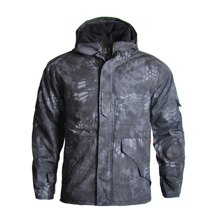 Hanye Outdoor Camouflage G8 Tactical Cotton Jacket Combat Assault Cotton Coat Outdoor Fishing Warm Clothing Windproof Men's Jacket