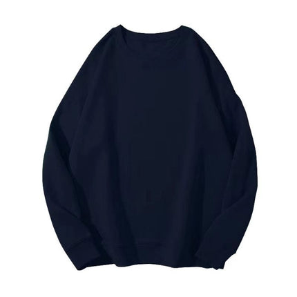 190g sweater women's autumn and winter round neck pullover women's sweater thickened thin velvet solid color plus size loose class clothes sweater women
