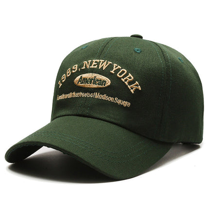 Four Seasons New Versatile Baseball Cap Deep Crown Wide Brim Polyester Cotton Peaked Cap Women's Face-Slimming Sun Protection Hat Sunshade Hat