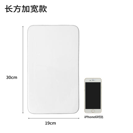 Ceramic Cake Plate Pure White Square Plate Dessert Display Dish Baking Tableware Buffet Round Swing Plate Long Square Plate