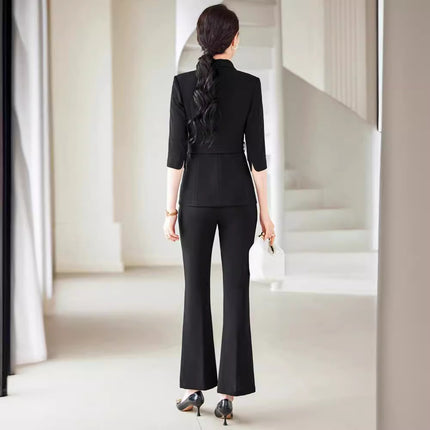 Professional Suit suit Dress Female Fashion Temperament Goddess Fan Hotel Reception Beauty Salon Work Clothes