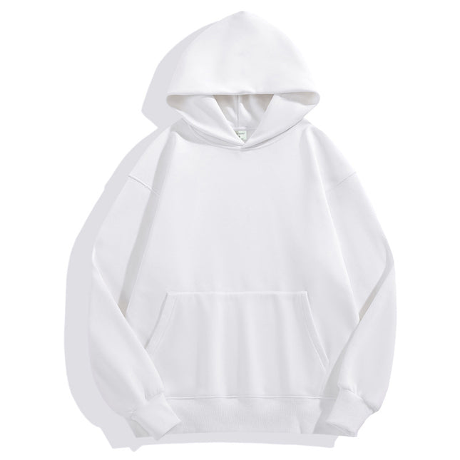 500g Imitation Cashmere Off-Shoulder Sweatshirt Custom Work Clothes Cultural Shirt Round Neck Hoodie Jacket with Logo Printed