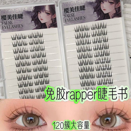 Cross-Border False Eyelashes Large Capacity Glue-Free Full Range of Lazy Eyelashes Collection Wholesale Customized European and American Glue-Free False Eyelashes