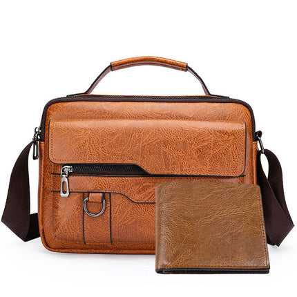 Men's Shoulder Bag Portable Foreign Trade 2025 New Fashionable Crossbody Bag Casual Outdoor Southeast Asian Cross-border Shoulder Bag Men's Bag