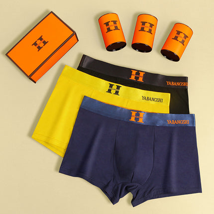 HOT Magnet Temperature Sense Technology Men's Underwear Boxers Breathable Boys' Boxers Shorts Gift Box Canned
