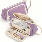 Twill triangle pencil case [purple]