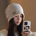 N word mark pile cap-off-white