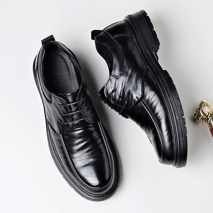 Trendy Shoes Men's Business Clothing Shoes Leather Casual Men's Shoes British Style Soft Leather Soft Bottom Men's Shoes Casual Fashion Leather Shoes