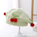 Cherry fruit beret-fruit green / 3-48 months