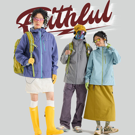 Couple Style Softshell Jacket Single-Layer Custom Jacket Outdoor Sports Camping Travel Versatile Hiking Jacket Autumn