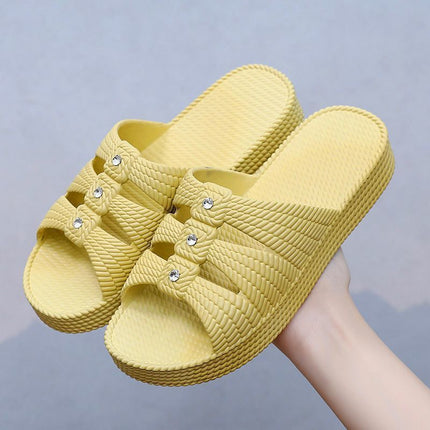 Classic Women's Summer Slippers, Thick-Soled, New Style for Moms, Wear-Resistant, Soft-Soled, Non-Slip, Comfortable Bathroom Slippers, Wholesale