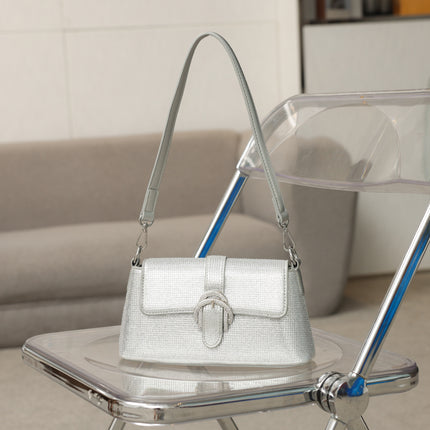 Fashion Women's Bags Wholesale 2026 New Fashion Rhinestone Underarm Bag Urban Simple Versatile Shoulder Crossbody Baguette Bag