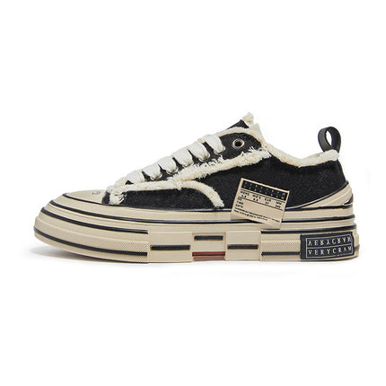 Wu Jianhao's Same Style Thick-Soled Beggar Shoes, High Version Men's Shoes 2023 New Retro Men's and Women's Canvas Shoes Putian