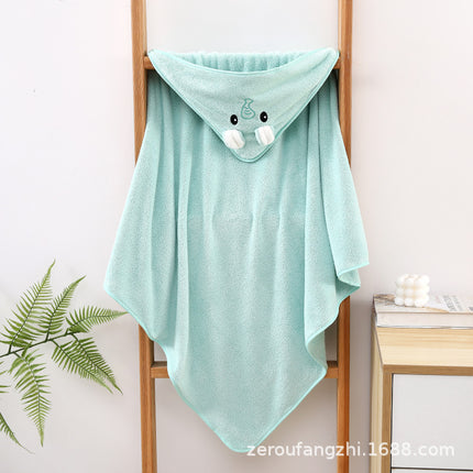 Coral Fleece Bath Towel Class A Baby Holding quilt Absorbent Newborn Children Autumn and Winter Thickened Package Cartoon Hooded Bath Towel Bucket