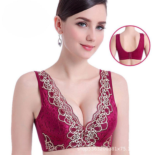 Old Vest plus size Underwear Non-steel Bra Small Chest Gathering Thickened Thin Para Breast Bra