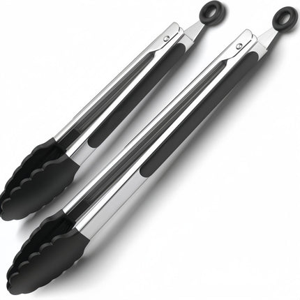 Cross Border Black Silicone Clip Food Clip Commercial High Temperature Resistant Food Grade Kitchen Steak Barbecue Grill Tool