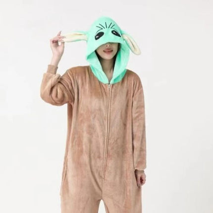 Cross-Border New Flannel Pajamas Zebra Tigger Cartoon One-Piece Couple Cute Home Clothes Mixed Batch