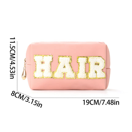 Cross-Border Popular Letter Cosmetic Bag Large Capacity Portable Toiletry Bag Portable Waterproof Cosmetic Multi-Functional Storage Bag