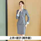 Gray suit + skirt / S
