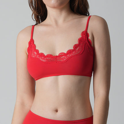 Sk*M Kardashian Lace Scoop Bralette Lace High Elasticity Ultra-Thin Breathable Sexy Seamless Bra