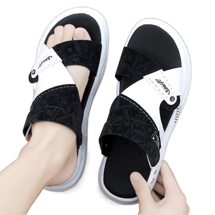 Men's Sandals Summer 2024 New Outer Wear Casual Wear-Resistant Vietnamese Beach Slippers Sports Driving Dual-Use Sandals